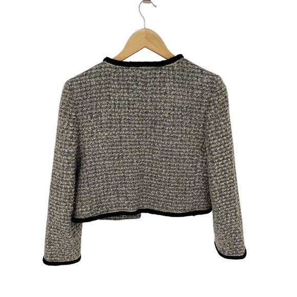 J. Crew Collection Metallic Gray Silver Louisa Lady Jacket Tinsel Tweed size 8 - Picture 8 of 11